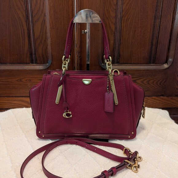 Coach Small Dreamer Satchel Burgundy 38551 - Picture 2 of 16